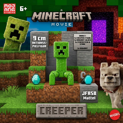 Minecraft creeper figur mattel - minecraft,
