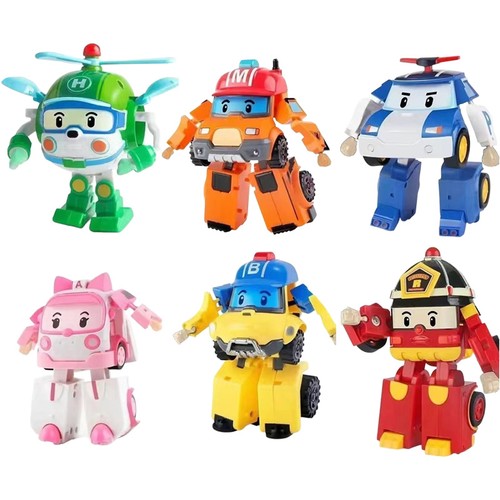 6stk poli robocar transforming - 6stk,